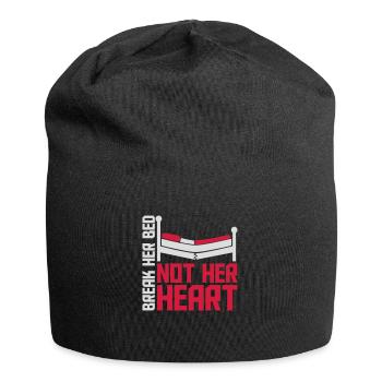 break her bed Zitat - Jersey-Beanie - Schwarz - Vorne