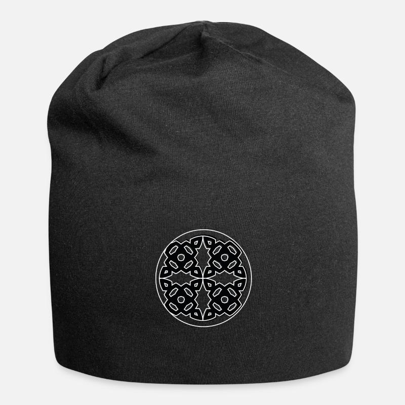 Tribal Muster - Jersey-Beanie - Schwarz