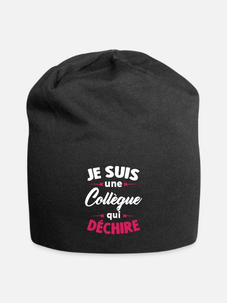 Je suis une collègue qui déchire - Bonnet en jersey - noir