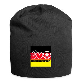 Weltmeister | WM | Fussball Shirt | Deutschland - Jersey-Beanie - Schwarz - Vorne
