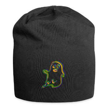 Bunter Geist - Jersey-Beanie - Schwarz - Vorne
