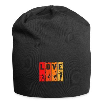 gymnastique - l'amour de gymnastique - Bonnet en jersey - noir - Devant