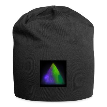 Abstract triangle architecture design neon lights - Jersey Beanie - black - Front