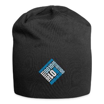 Binär Code Programm Sprache - Jersey-Beanie - Schwarz - Vorne