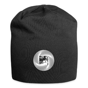 Chat Psychédélique - Bonnet en jersey - noir - Devant