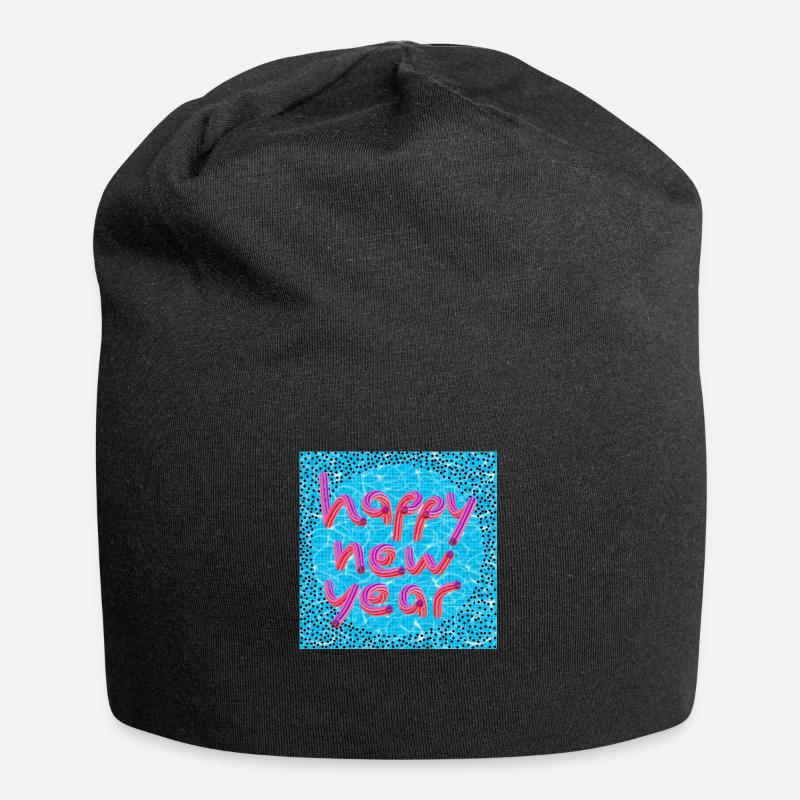 Happy new year - Jersey Beanie - black