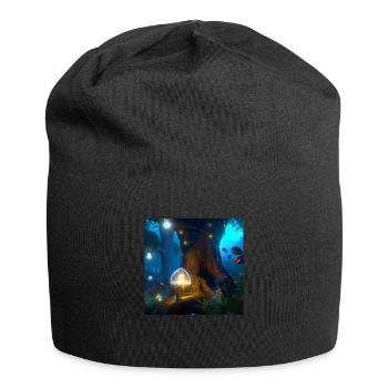 Forêt magique - Bonnet en jersey - noir - Devant