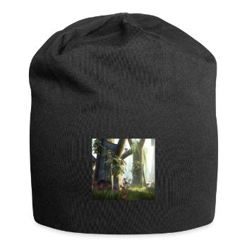 Forêt magique - Bonnet en jersey - noir - Devant