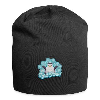 Lass es schneien! - Jersey-Beanie - Schwarz - Vorne