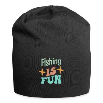 Fishing in Fun - Jersey-Beanie - Schwarz - Vorne