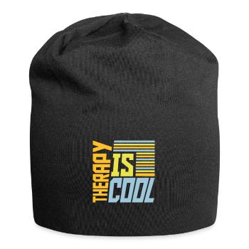 therapy is cool Quote - Jersey Beanie - black - Front