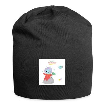 Space - Jersey-Beanie - Schwarz - Vorne