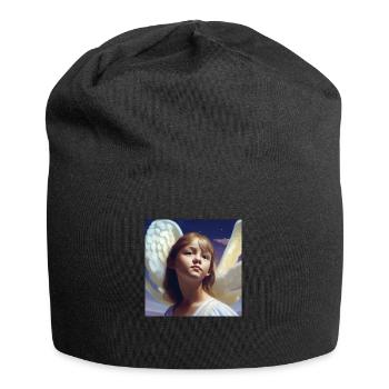 little girl angel - Jersey Beanie - black - Front