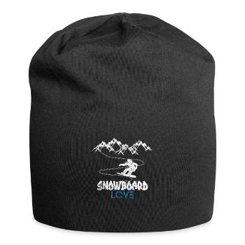 Snowboard Snowboarding Shirt - Board Love Vintage - Jersey-Beanie - Schwarz - Vorne
