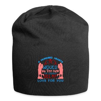 A HUNDRED HEARTS WOULD BE TOO FOW TO CARRY ALL - Jersey Beanie - black - Front