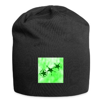 3 STARS SMILING GREEN - Jersey Beanie - black - Front