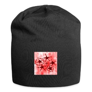 5 ÉTOILES ROUGE SOURIANT - Bonnet en jersey - noir - Devant