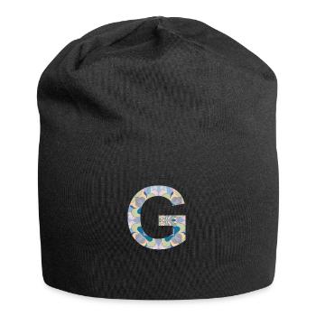 Lettre G en mandala - Bonnet en jersey - noir - Devant