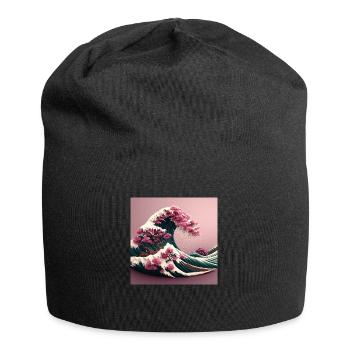 Tsunami Florale - Bonnet en jersey - noir - Devant