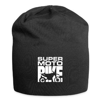 SUPER MOTO vélo blanc - Bonnet en jersey - noir - Devant
