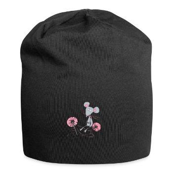 Mimi die traurige Maus - Jersey-Beanie - Schwarz - Vorne