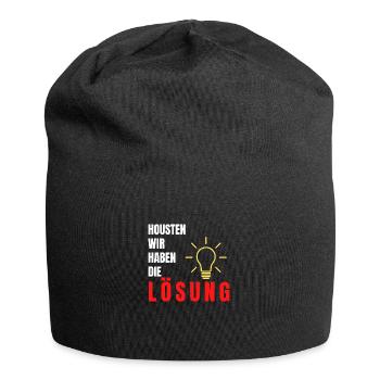 Houston wir haben die Lösung - Jersey-Beanie - Schwarz - Vorne