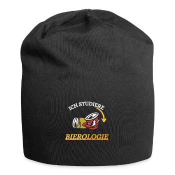 Ich studiere Bierologie - Jersey-Beanie - Schwarz - Vorne