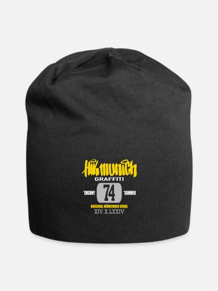 HIK Munich Graffiti Shirt, Shirt im Graffiti Style - Jersey-Beanie - Schwarz