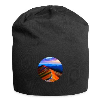 Colourful mountains - Jersey Beanie - black - Front