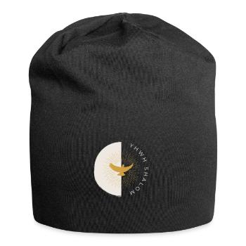 Gottesnamen: YHWH Shalom, Gott des Friedens - Jersey-Beanie - Schwarz - Vorne