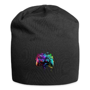 Neon Gaming Controller / Kontroller - Jersey-Beanie - Schwarz - Vorne
