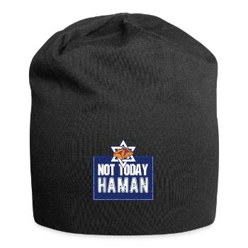 Not Today Haman Purim Judentum - Jersey-Beanie - Schwarz - Vorne