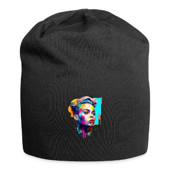 Pop-Art - Jersey-Beanie - Schwarz - Vorne