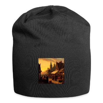 Paysage - Bonnet en jersey - noir - Devant