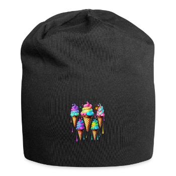SEALING ICE - Jersey Beanie - black - Front