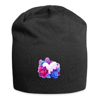 Saint-Valentin Fête des mères Mariage de fiançailles amoureuses - Bonnet en jersey - noir - Devant