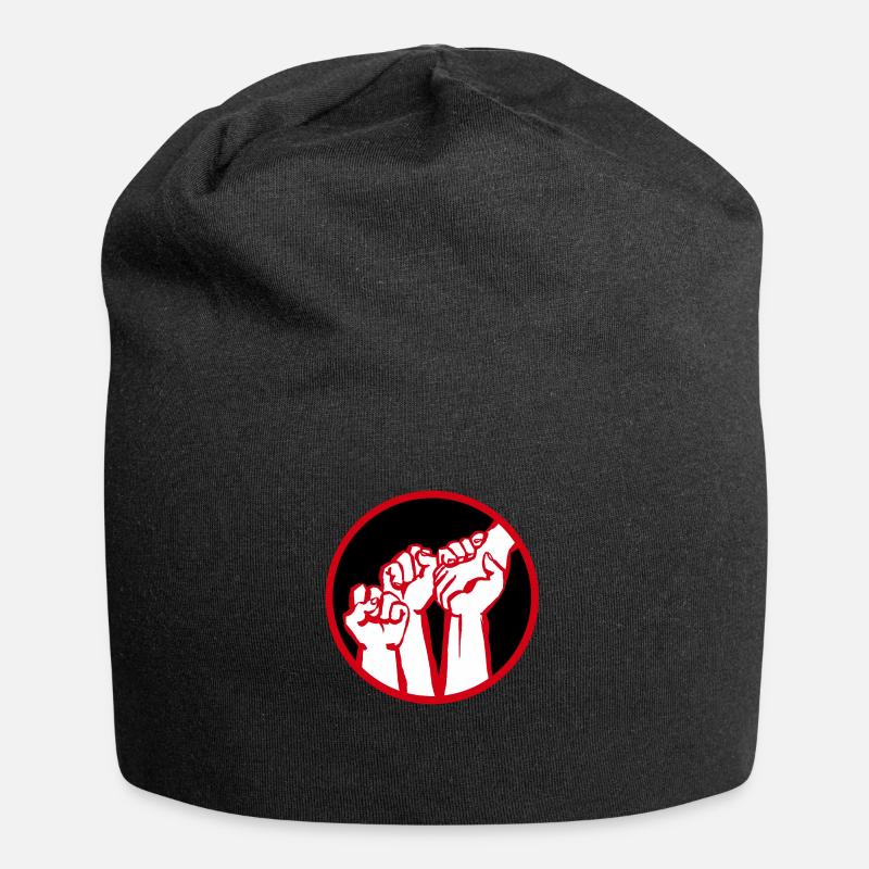 fists2c - Jersey Beanie - black