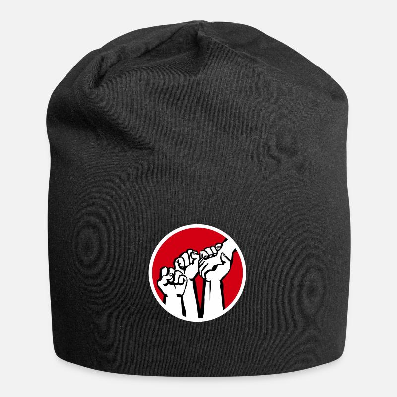 Poings1b - Bonnet en jersey - noir