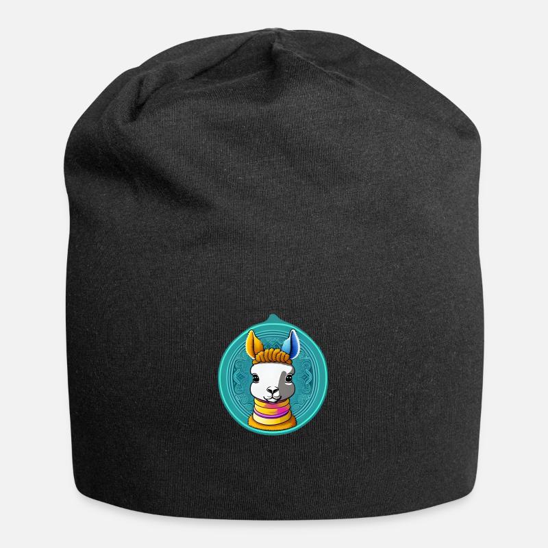 cute lama - Jersey-Beanie - Schwarz