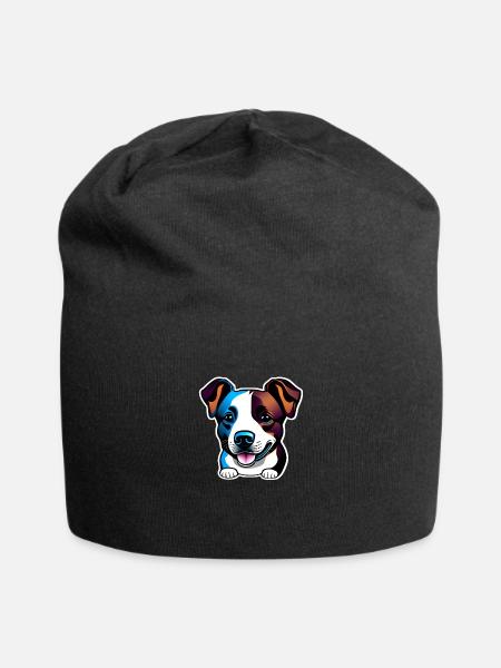 chien mignon - Bonnet en jersey - noir