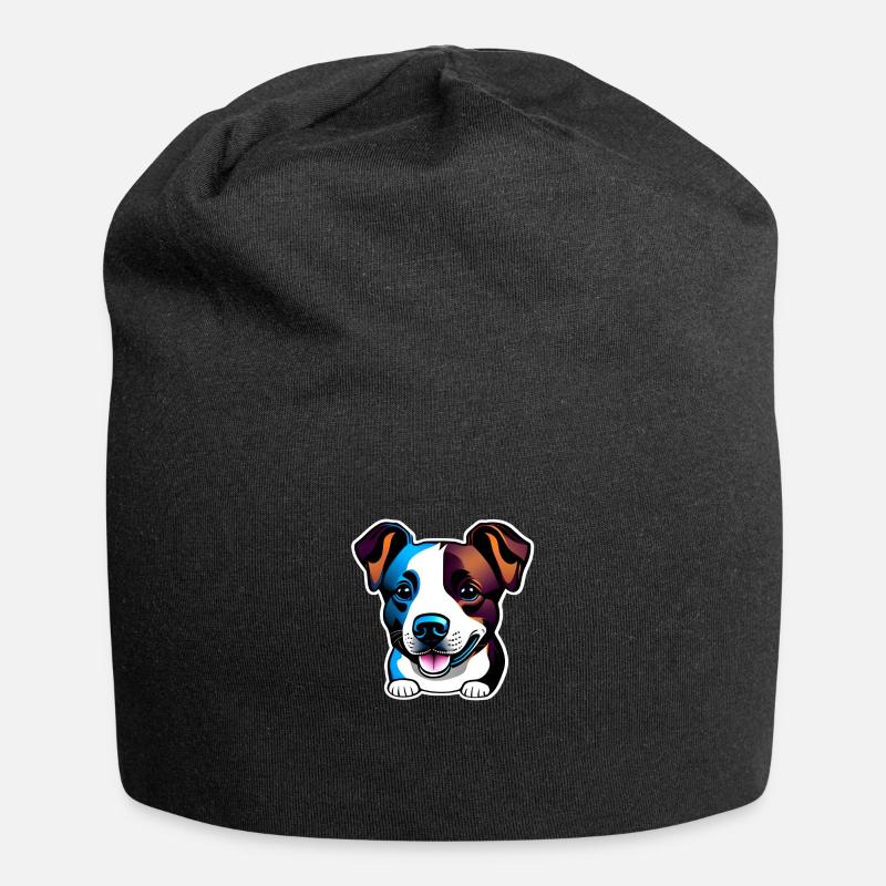 cute dog - Jersey-Beanie - Schwarz