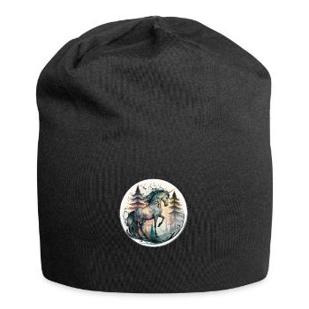 Camouflaged unicorn - Jersey Beanie - black - Front