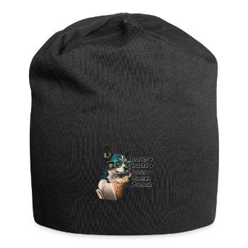 Books and Coffee and Dogs and Social Justice - Jersey Beanie - black - Front