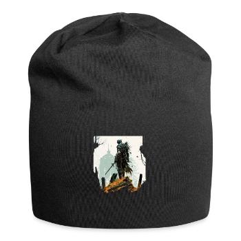 zu Glänzender Paladin - Jersey-Beanie - Schwarz - Vorne