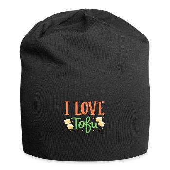 I love tofu - Jersey Beanie - black - Front