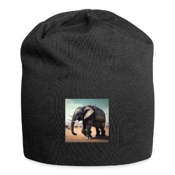 Éléphant au Kenya 2 - Bonnet en jersey - noir - Devant