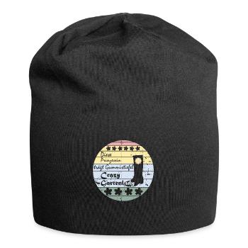 Gärtnerin, Gartenlady, Gummistiefel Prinzessin - Jersey-Beanie - Schwarz - Vorne