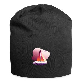Sailing Sailing Sailing Sailing Sailing Boat - Jersey Beanie - black - Front