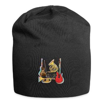 Musikinstrumente - Jersey-Beanie - Schwarz - Vorne
