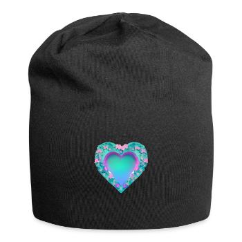 Valentine's Day Mother's Day Wedding Love Engagement - Jersey Beanie - black - Front